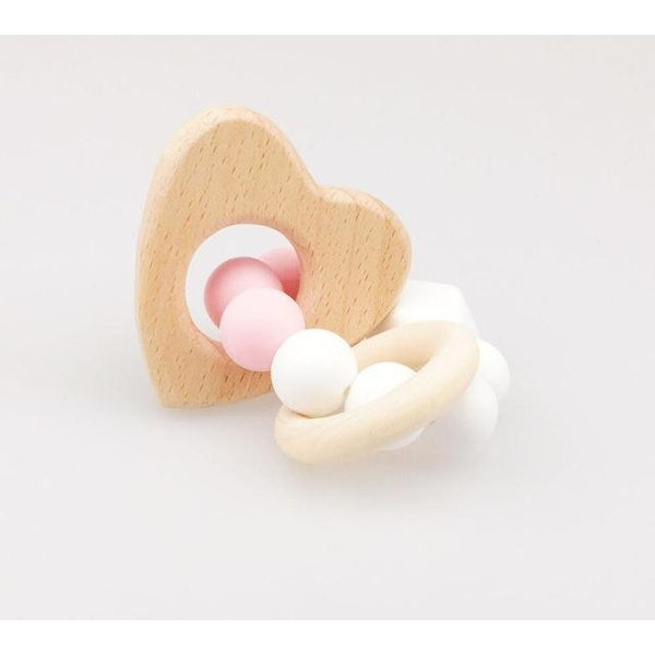 Wooden Baby Bracelet Animal Shaped Jewelry Teething For Baby Organic Wood Silicone Beads Baby Rattle Stroller Accessories Toys - Si and me