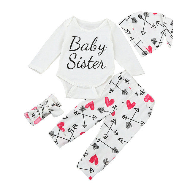"Baby Sister - Hearts & Arrows"  - 4 piece Set - Si and me