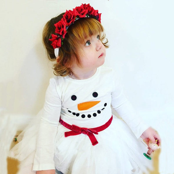 Hello Enjoy christmas dress girl Casual santa claus girls clothes white dress infant clothing china baby girls clothing dresses - Si and me