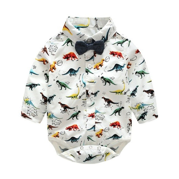 Fashion Baby Rompers Children Cotton Long Sleeve Baby - Si and mes Clothing Kids Dinosaur Jumpsuits Newborn Clothes 0-2 Years - Si and me