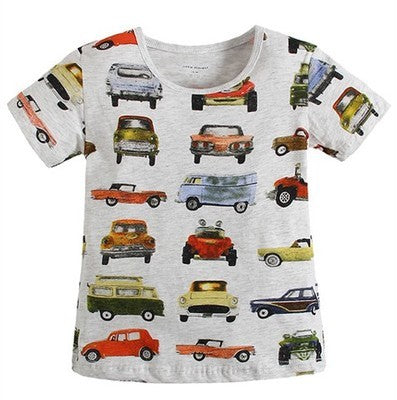 children summer clothing baby boy t shirt cotton Car short sleeve T-shirts kids boy casual sport T-shirt 1-6Years shirts - Si and me